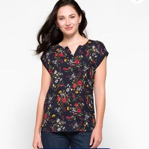Papermoon Dark Blue Floral Blouse
